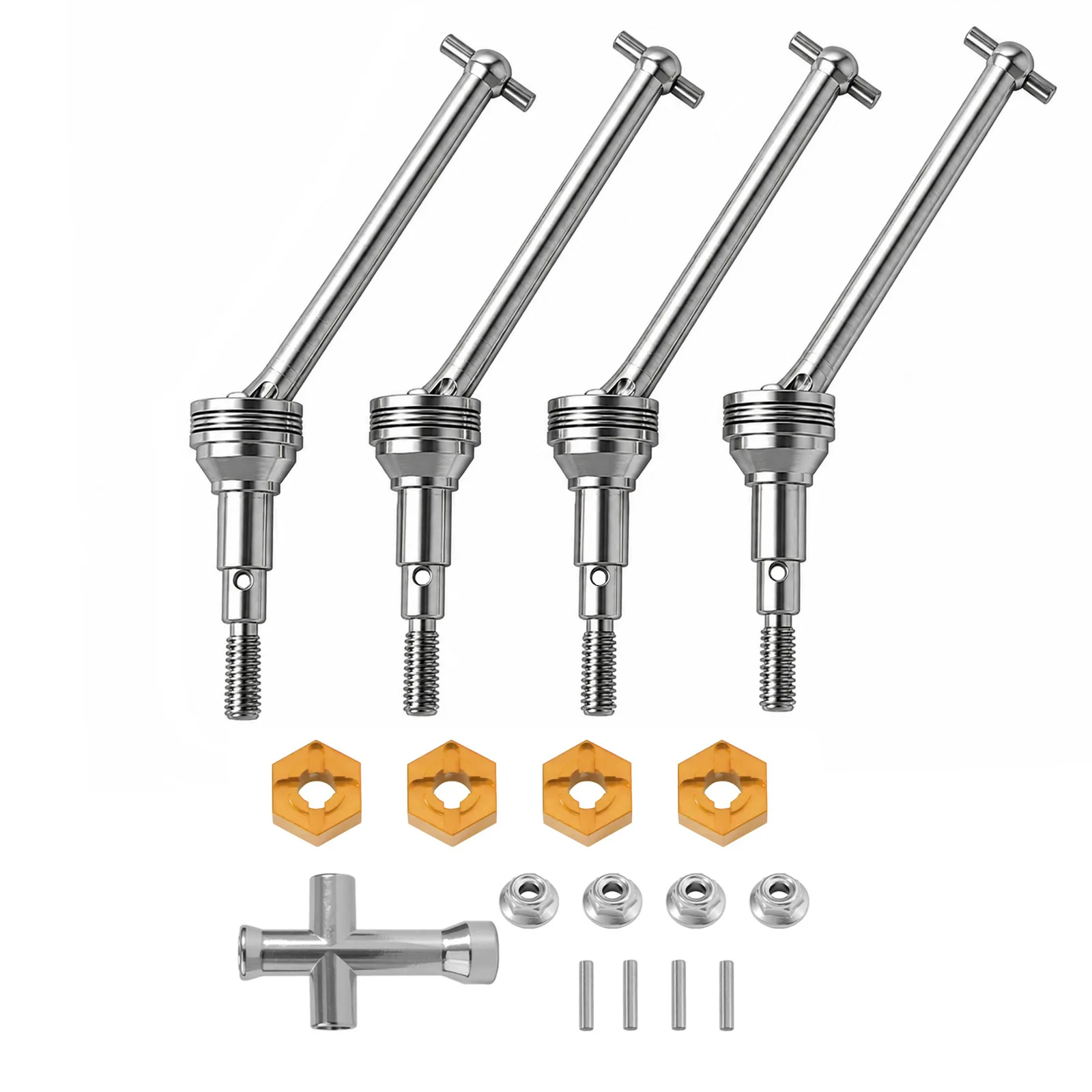 16410 CVD Drive Shaft Spare Parts Kit With Lock Nut & 12mm Hex For MJX 1/16 16207 16208 16209 16210