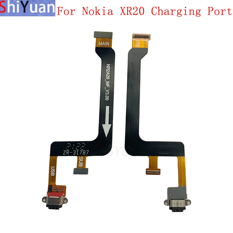 USB Charging Port Connector Board Flex Cable For Nokia XR20 XR21 Charging Port Flex Replacement Parts