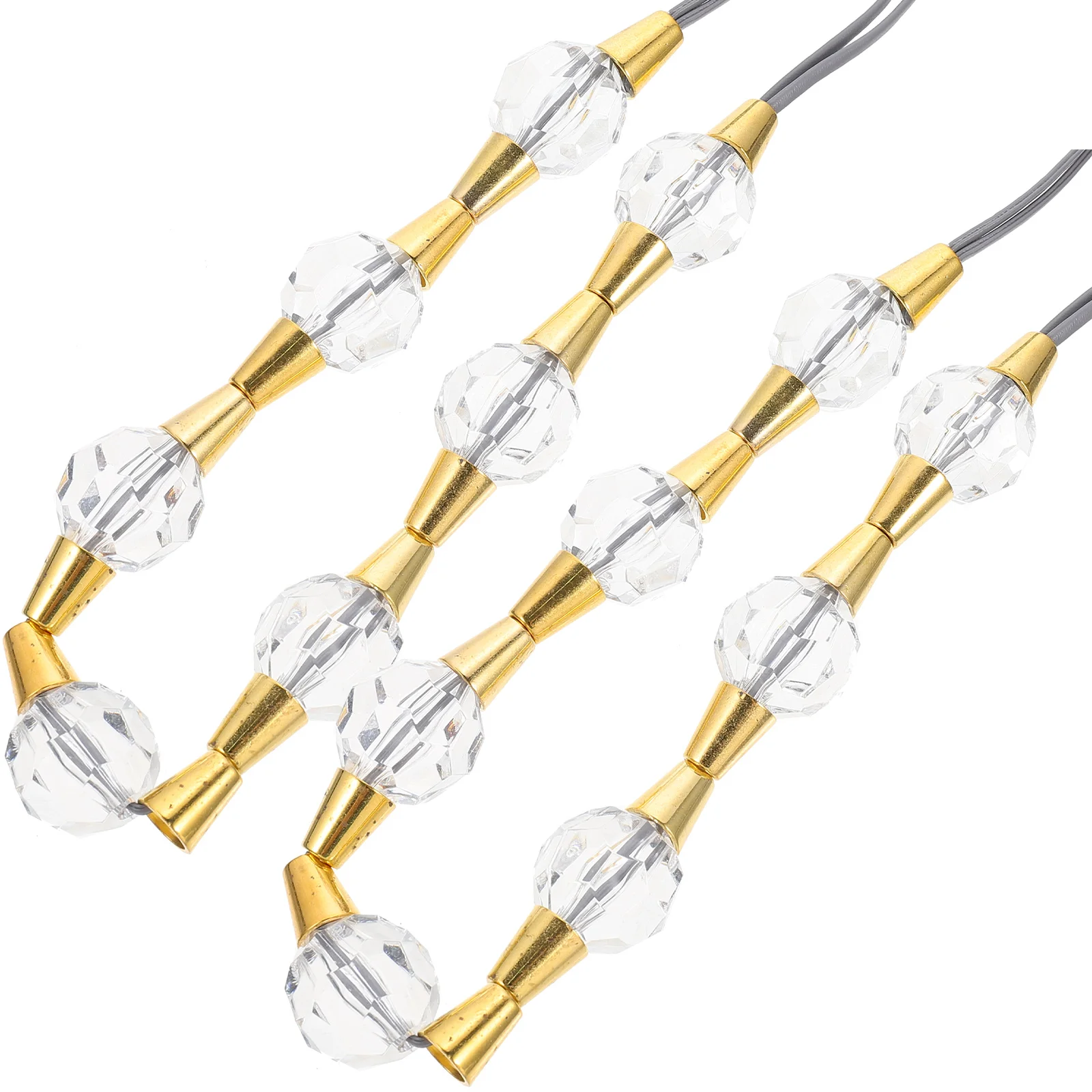 

2Pcs Crystal Curtain Tieback Decorative Rope Home Living Room Bedroom Window Drapery Holdback Crystal Curtain Tiebacks