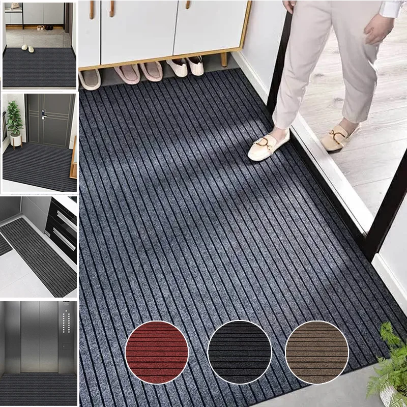 

Modern Striped Kitchen Rugs Modern Anti-slip Entrance Door Floor Mat Scalable Home Decoration for Inside Outside House mat rug