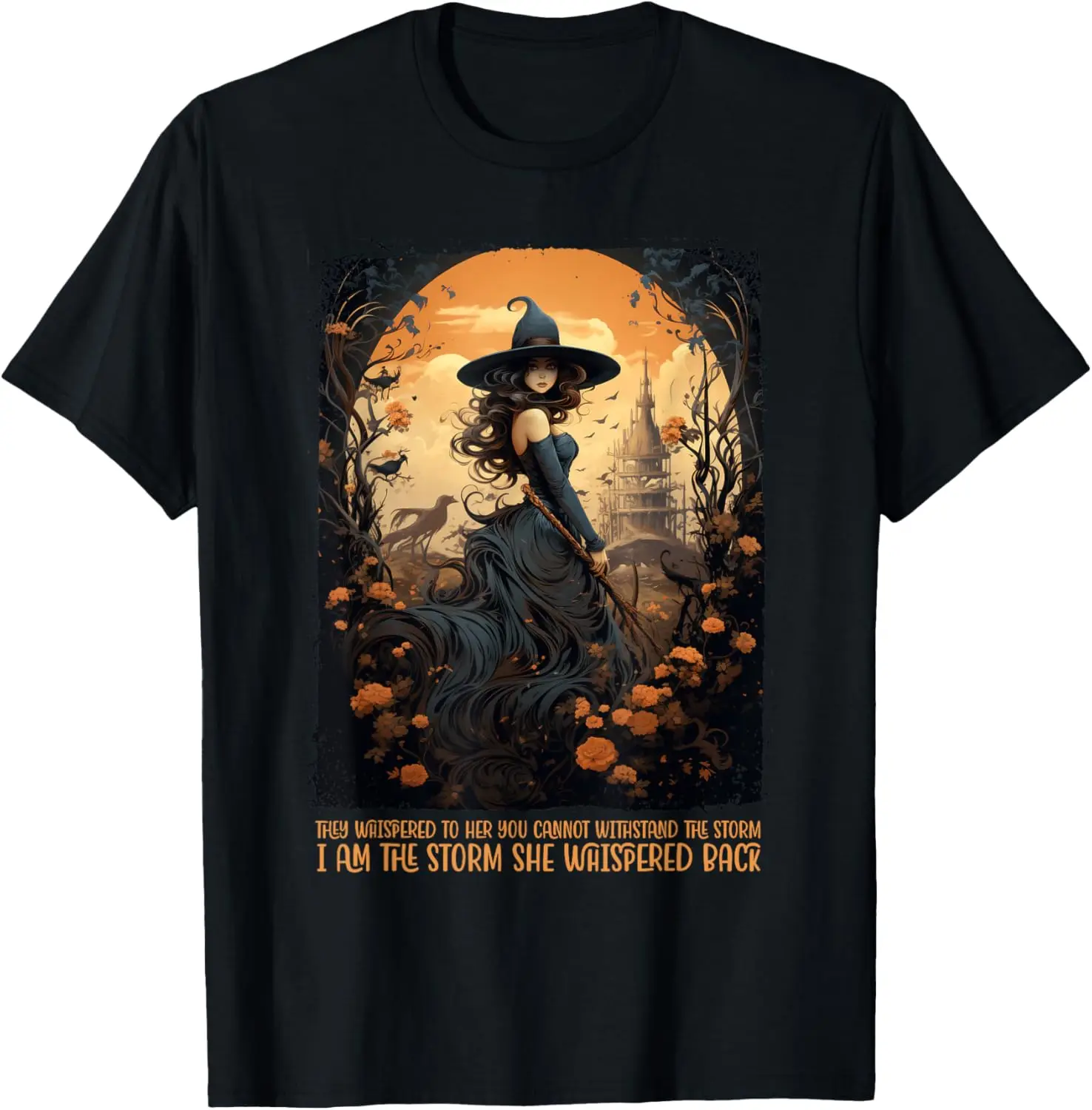 Gothic Woman Teen Girls Halloween Witch Craft I Am The Storm T-Shirt