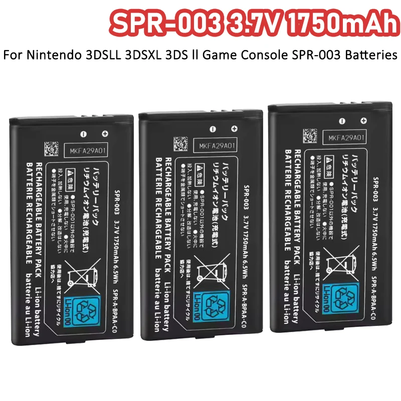 

SPR-003 Battery 3DS XL Console Battery 1750mAh 3.7V Rechargeable Li-on Cell for Nintendo 3DSLL 3DSXL 3DS Ll Game Console SPR 003