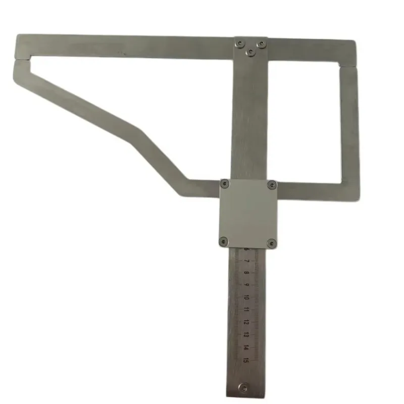 Orthotic heel height measuring ruler for orthotic and prosthetic foot measurements