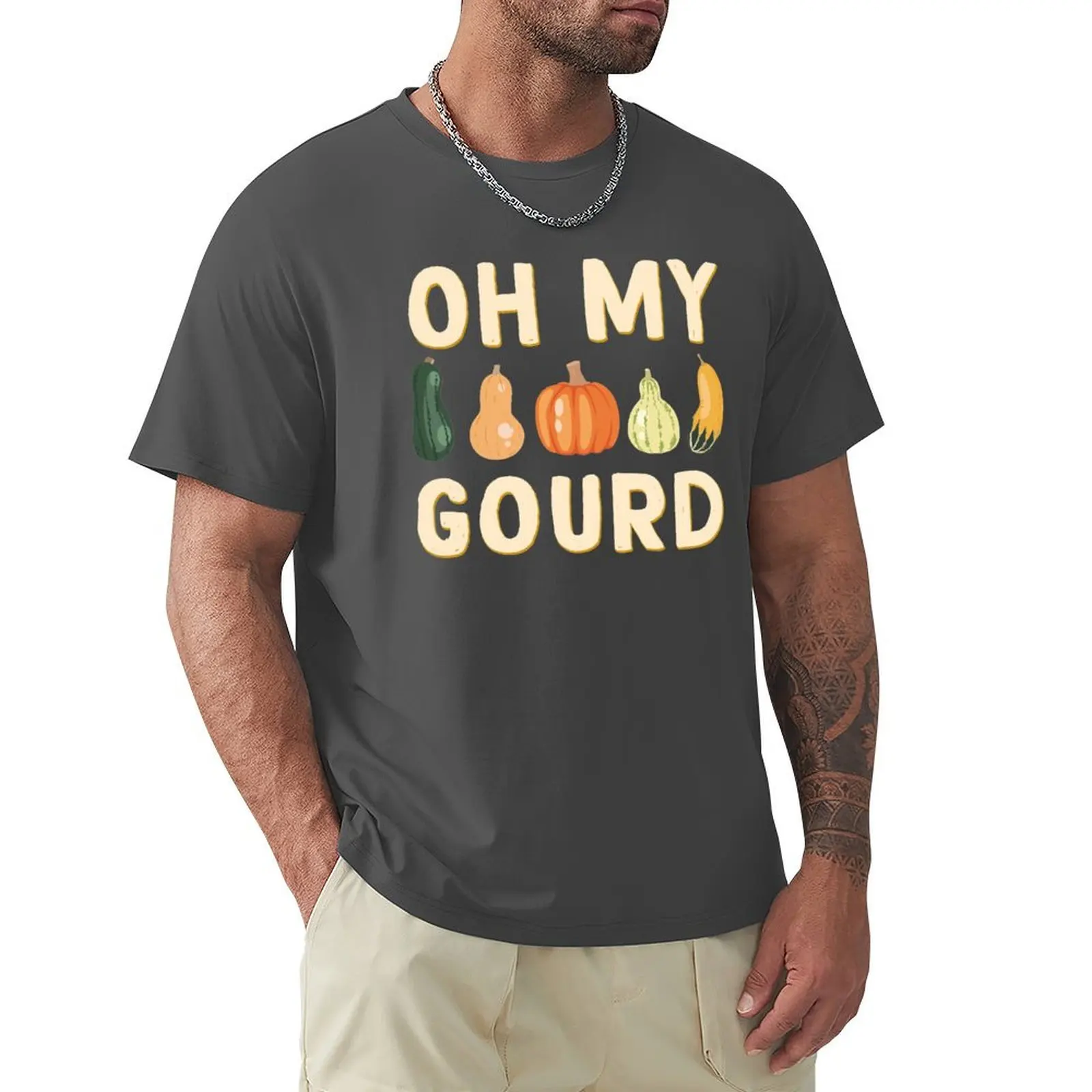 Oh My Gourd T-Shirt plus sizes for a boy sports fans black t shirts for men