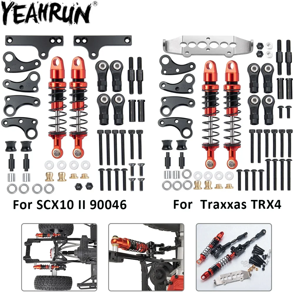 

Комплект металлической консольной подвески YEAHRUN RC для радиоуправляемых краулеров 1/10 Axial SCX10 90046 TRX4 Bronco, запчасти для тюнинга