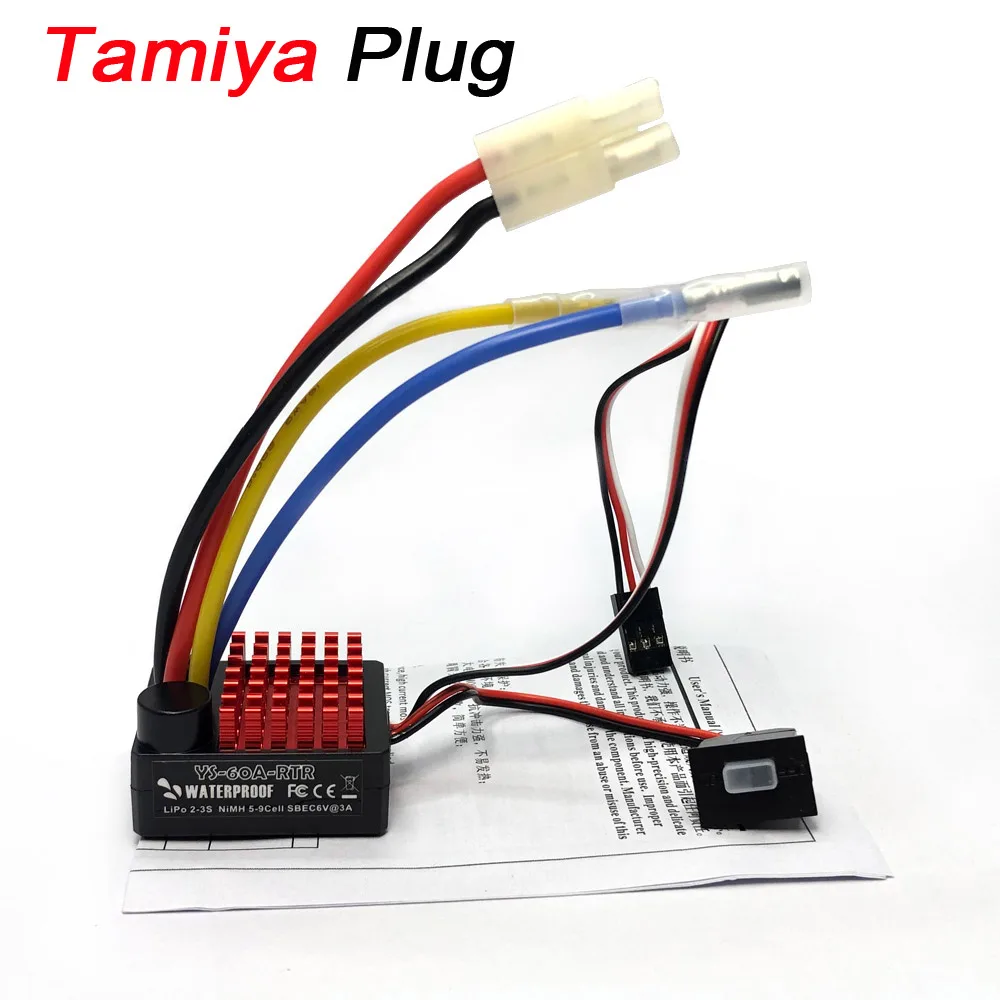 Waterdichte 1060 RTR 60A Geborstelde Elektronische Snelheidsregelaar ESC Voor 1:10 1:12 RC Boot RC Auto Axiale scx10 TRX4 TRX6 HSP QuicRun