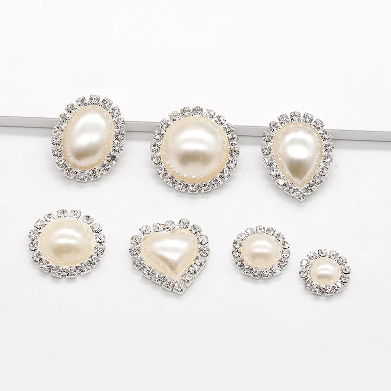 Hot a variety of gorgeous diamond Alloy jewelry Accessories Flat Back Imitation pearls Base Settings Wholesale Handmade Fitting