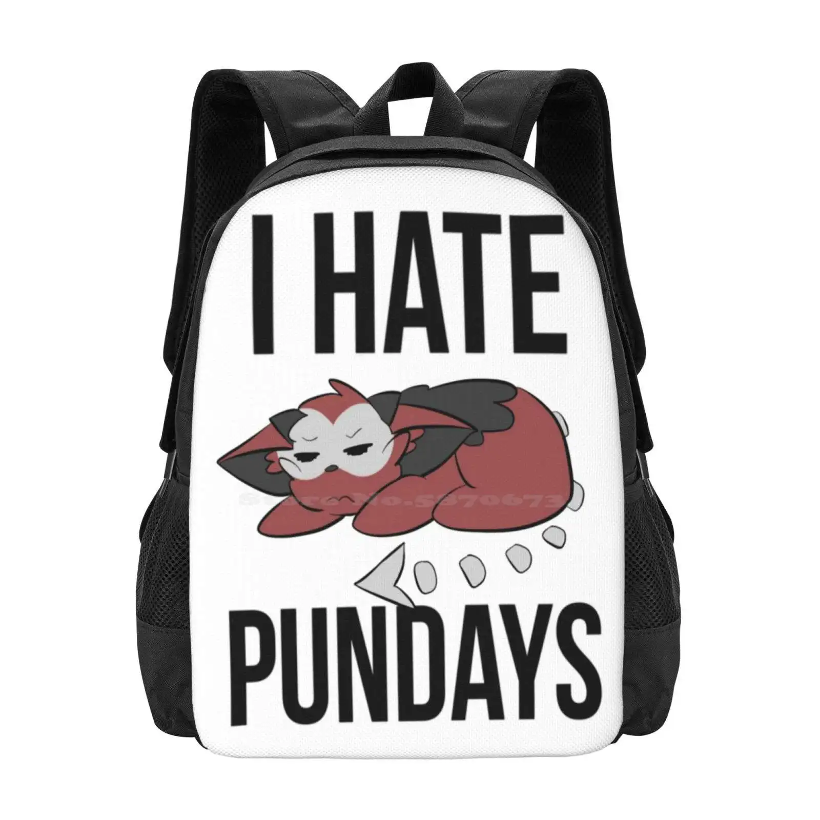 I Hate Pundays 3d Print Design Backpack Student Bag Twelve Animated Series Youtube Petpyves Animation Characters 12