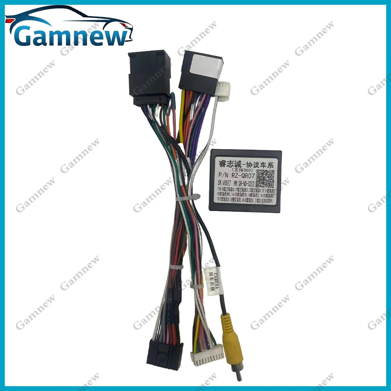Car 16pin Wiring Harness Adapter Canbus Box Decoder Android Radio Power Cable For Chery Tiggo 5 2014-2017