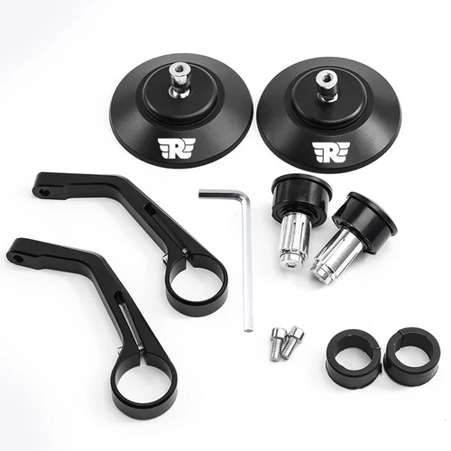 Para Royal Enfield Bullet/Meteor/Classic 350 500 Interceptor 650 CNC espejos de extremo de barra de motocicleta Retro manillar punta retrovisor