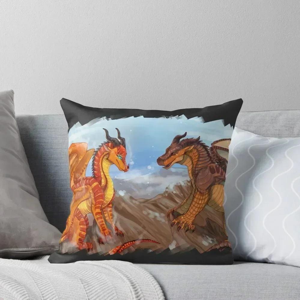 Wings of Fire - Peril and Clay Throw Pillow Christmas Pillow Couch Cushions Cusions Cover Decorative Sofa Cushions pillow