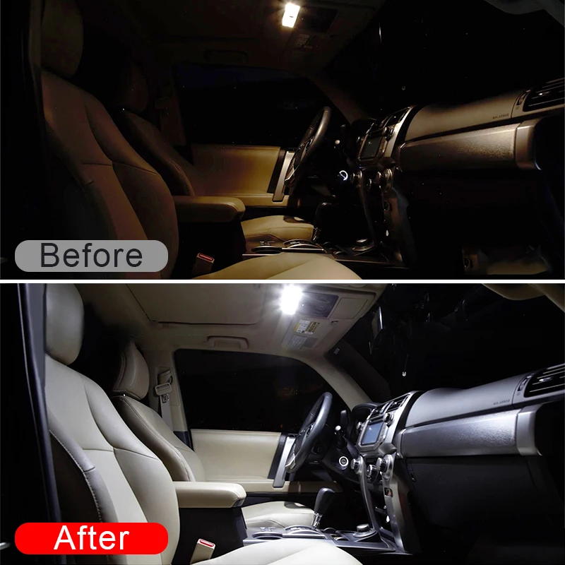 For Volkswagen VW Tiguan 2 MK2 Allspace 2016 2017 2018 2019 2020 2021 8pcs Car Interior LED Reading Light Vanity Mirror Lamps