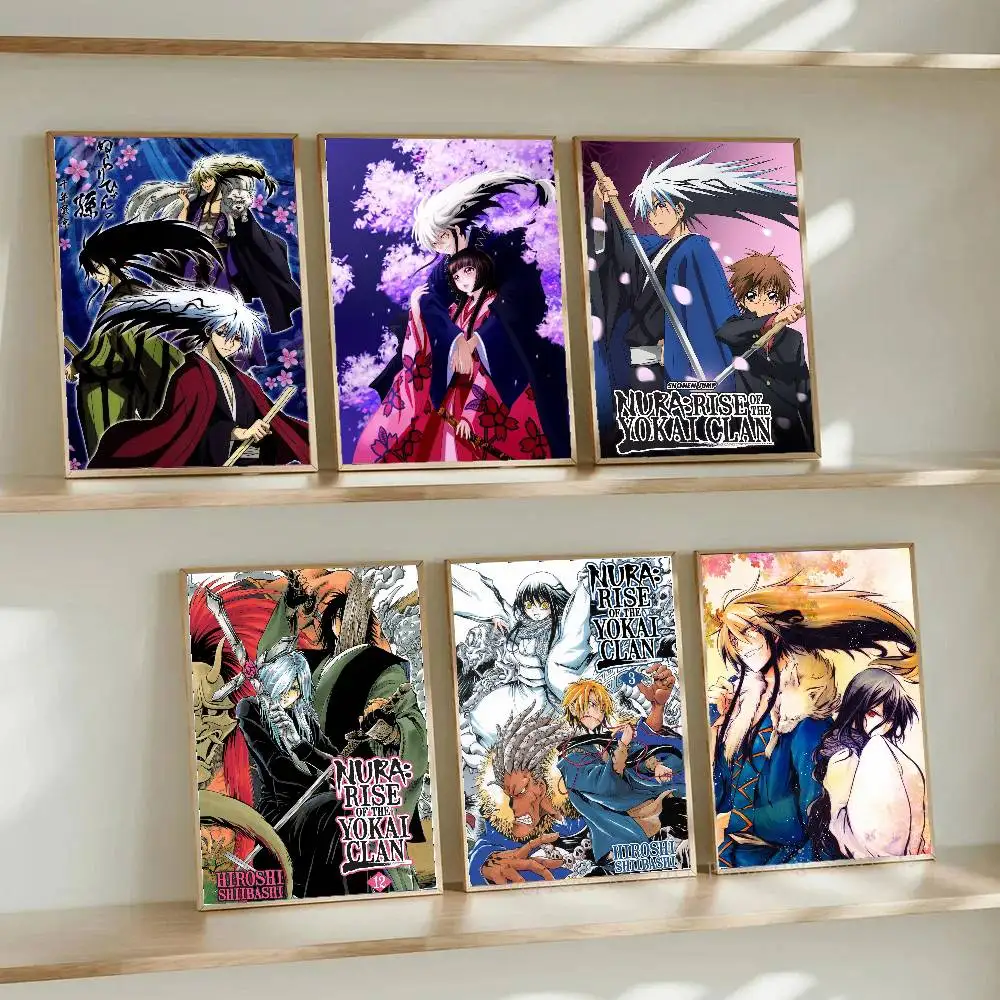 Nura R-Rise Of The Yokai Clan Anime Posters Living Room Bar Cafe Quality Canvas Vintage Style Comics Painting Art Home Wall Deco