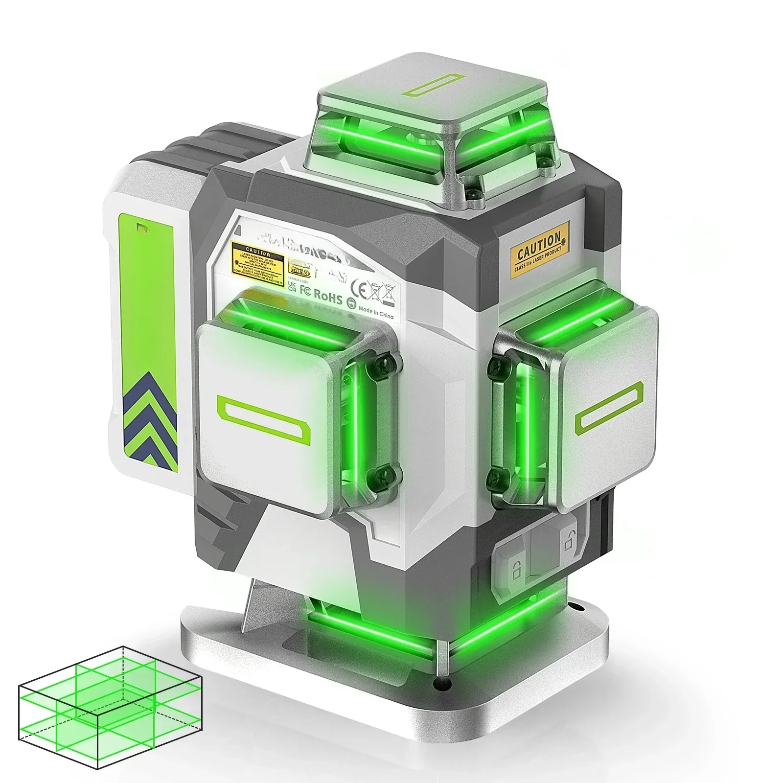 ZK04CG Level Rotary Self Leveling Construction Site Land Set With Usb Type C Rechargeable