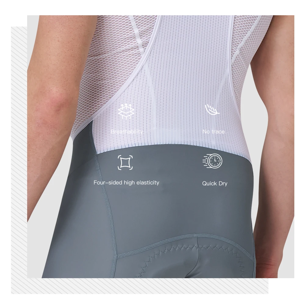 HISERWA Men Cycling Bib Shorts High Quality Mountain Bike Bib Shorts 7H Pro Team Elastic Interface Pad Men MTB Cycling Shorts image 4
