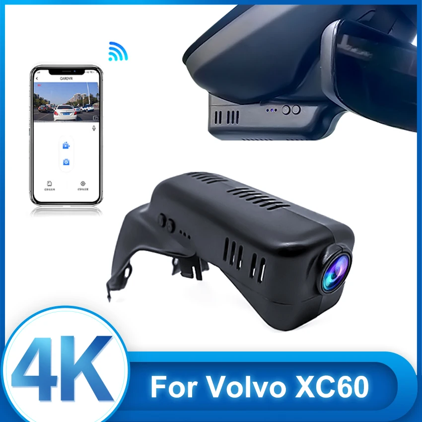 

For Volvo XC60 2014-2017 Plug and Play 4K Dash Cam for Car Camera Recorder Dashcam WIFI Car Dvr Recording Devices Accessorie