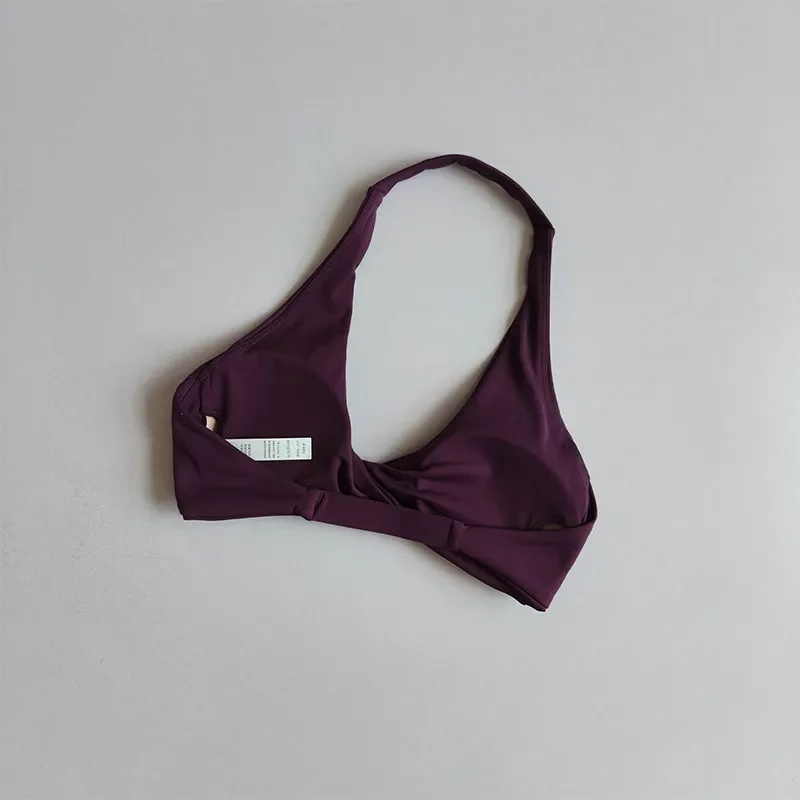 Damen-Sport-BH mit Neckholder, Push-Up, Brustfreilassend, Pilates-Top, Yoga-Bekleidung, Fitness-BH für Gym und Laufen, mit schönem Rückendesign – Detail 11
