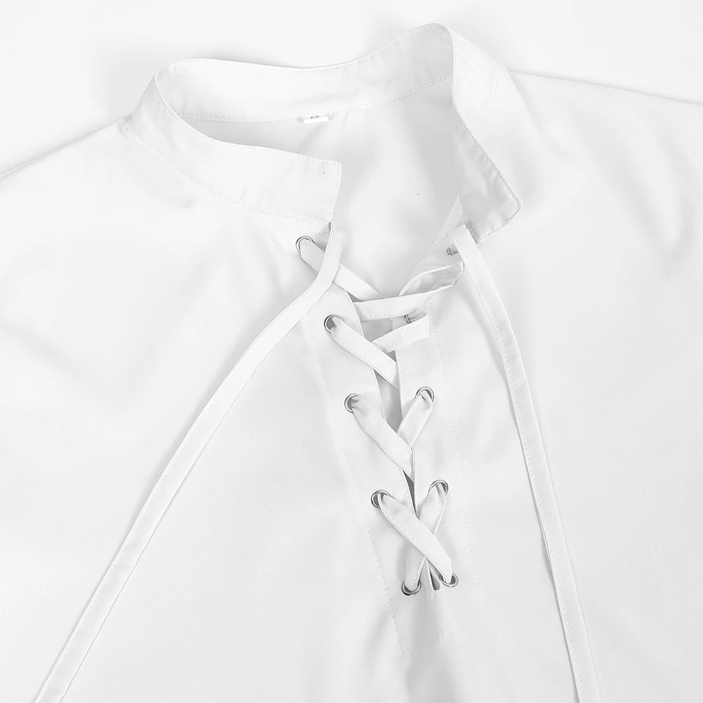 For Halloween For Holiday Medieval Shirts For Men Medieval Tops For Halloween For Daily Wear Beige Casual Style