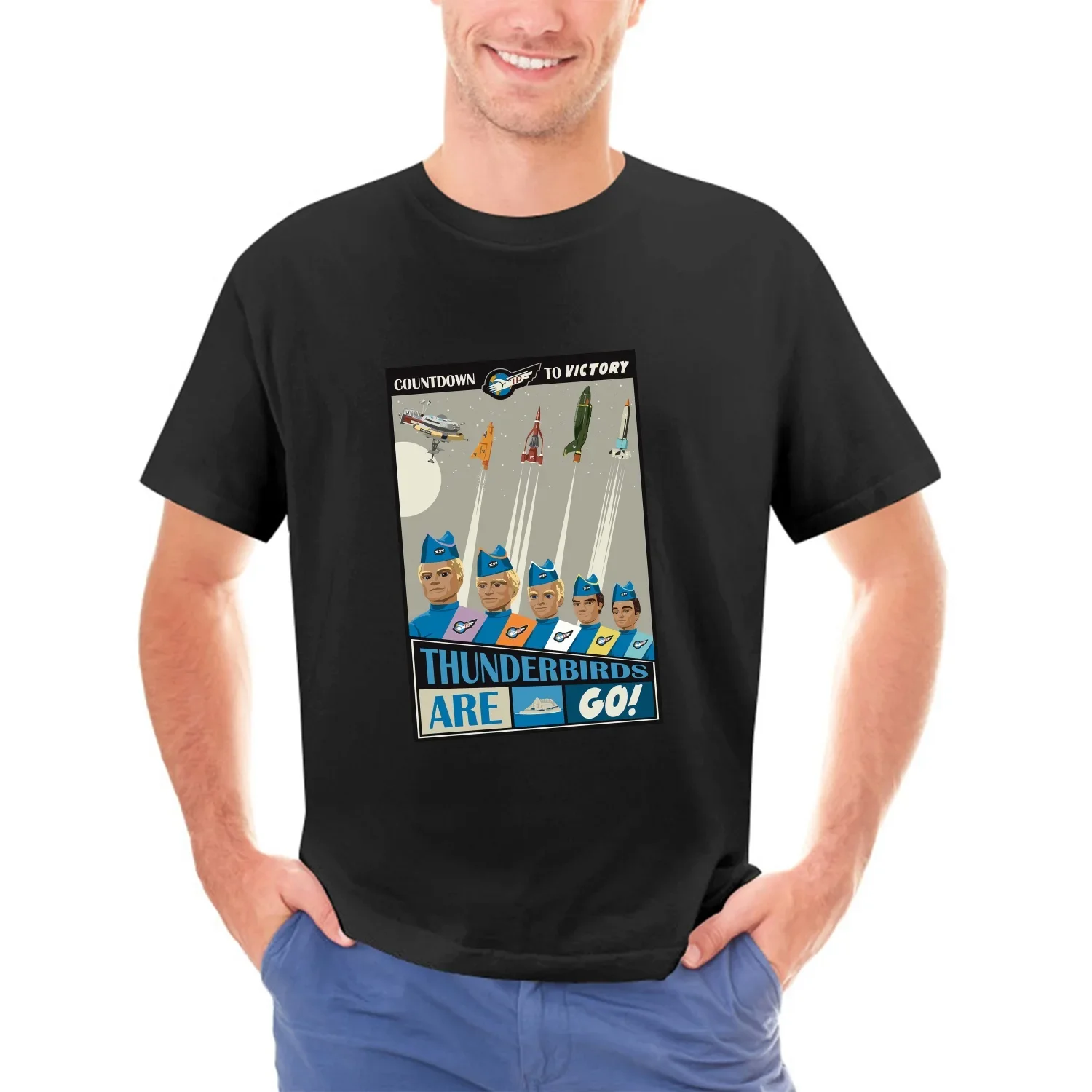 Camiseta de los Thunderbirds Flying Plane para hombre, camiseta de marfil, tallas S, 5X T, 276 L, @ K