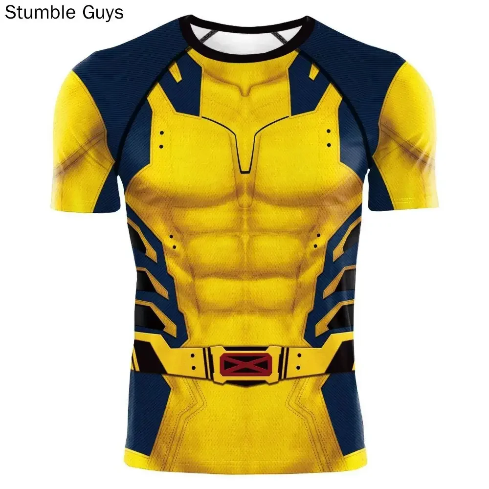 

3D Printed Quick-drying Breathable Sports Teenagers and Children 100-160 Summer Classic Marvel Deadpool Theme T-shirt
