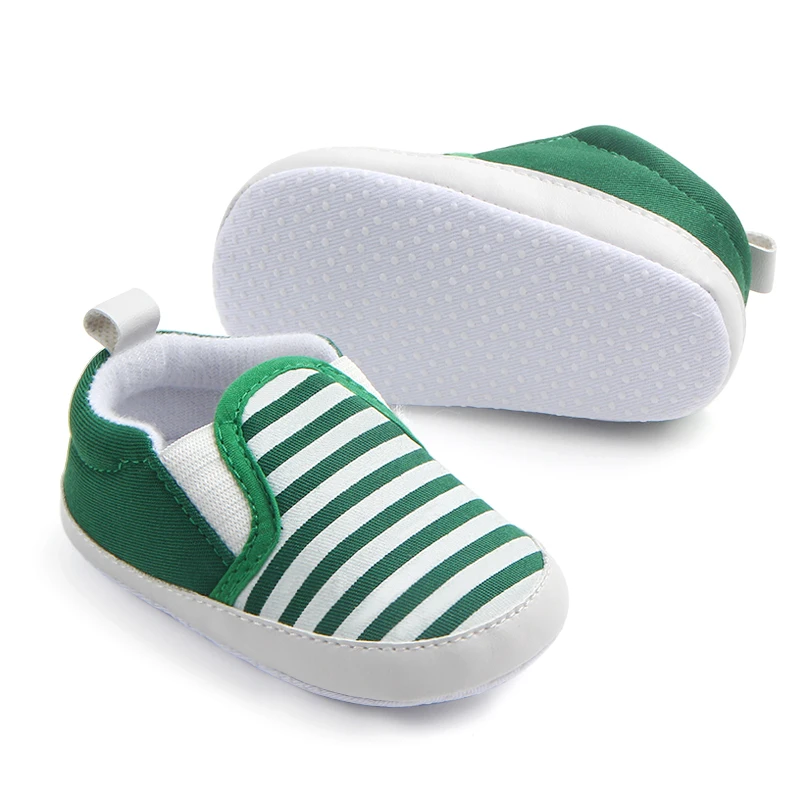 Infant Baby Flat Shoes Stripe Print Non-Slip Slippers Soft Sole Adorable Baby Booties Babies First Walking Shoes