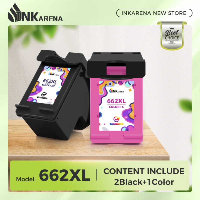 Inkarena 662XL Compatible for HP 1515 Cartridge for HP 662 HP662 for HP 3545 Deskjet 1015 1515 2515 2545 2645 4510 4515 4516