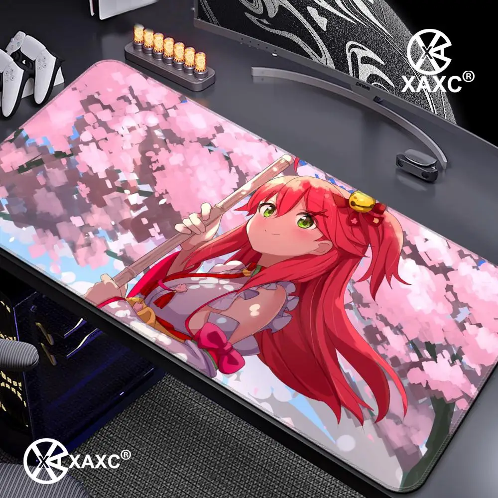 Miko Sakura Hololive XAXC Mouse Pad Large Gaming Mouse Pad HD Print Waterproof XXL Desk Mat For PC Laptop Non-slip Desk Mat