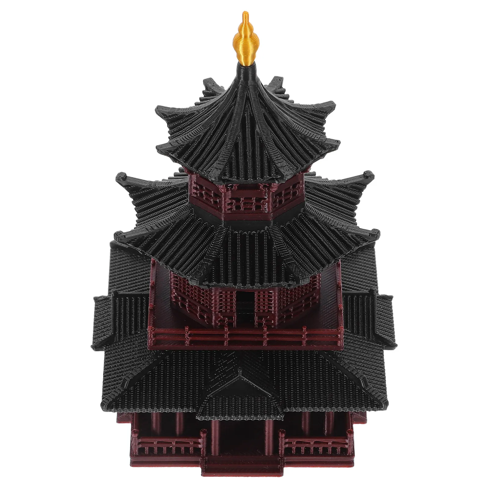 Miniature Pagoda Asian Zen Garden Statuary Elegant Handcrafted Plastic Ornament for Micro Landscape Aquarium Decoration