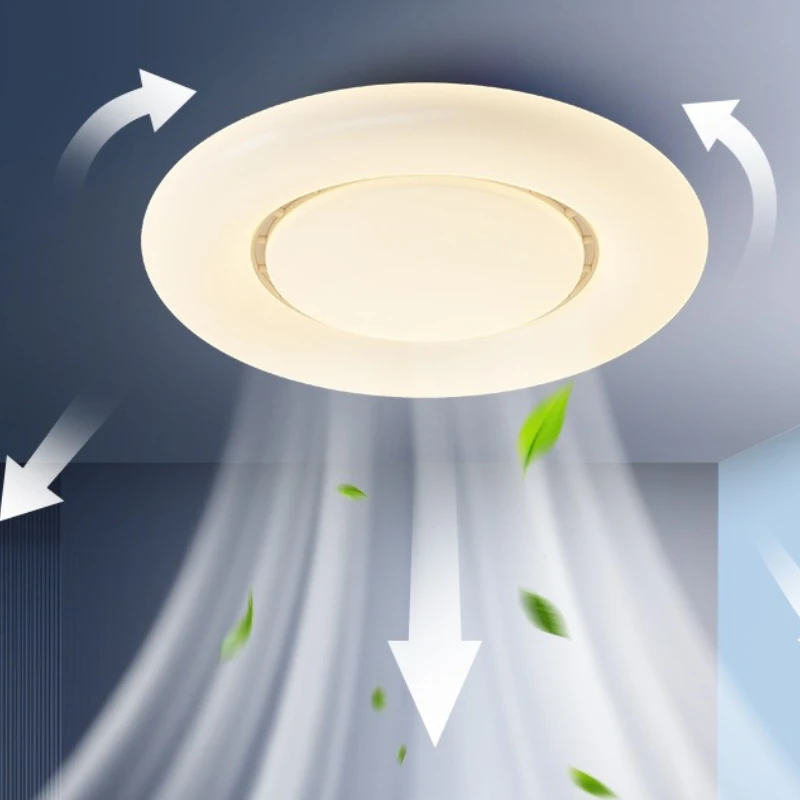 Modern Minimalist Ceiling Fan Lights Eye-care Bladeless LED Fan Lamps Compact and Silent for Children's Bedroom Parlor Kitchens