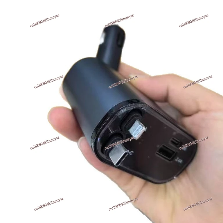 

Factory New Multi-function Car Charger with Cable 120W Super Fast Charging Two-in-one Car Charger with Telescopic Cable