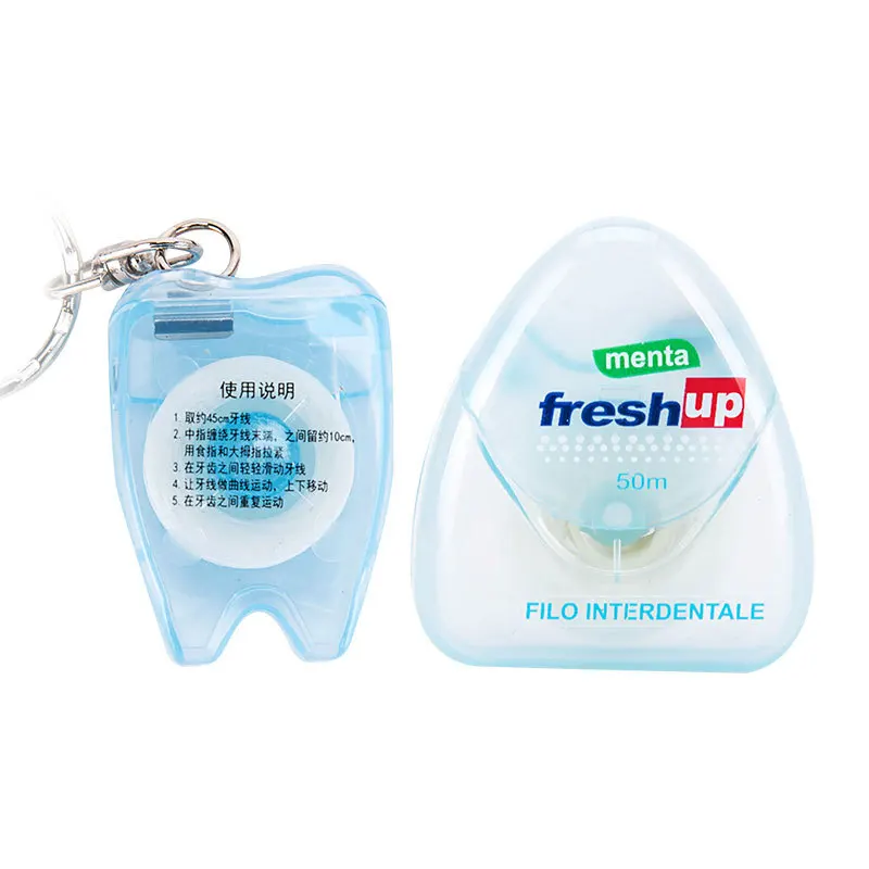 15M Dental Floss Portable Floss Flat Line Tooth Keychain Mint Flavor Floss Cleaning Oral Care Tool Oral Hygiene Health Dentistry