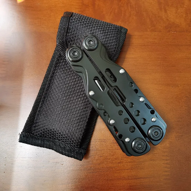 Alicates plegables multifuncionales de acero inoxidable 420, multiherramienta de supervivencia para acampar al aire libre, senderismo, herramientas EDC con Mini cuchillo