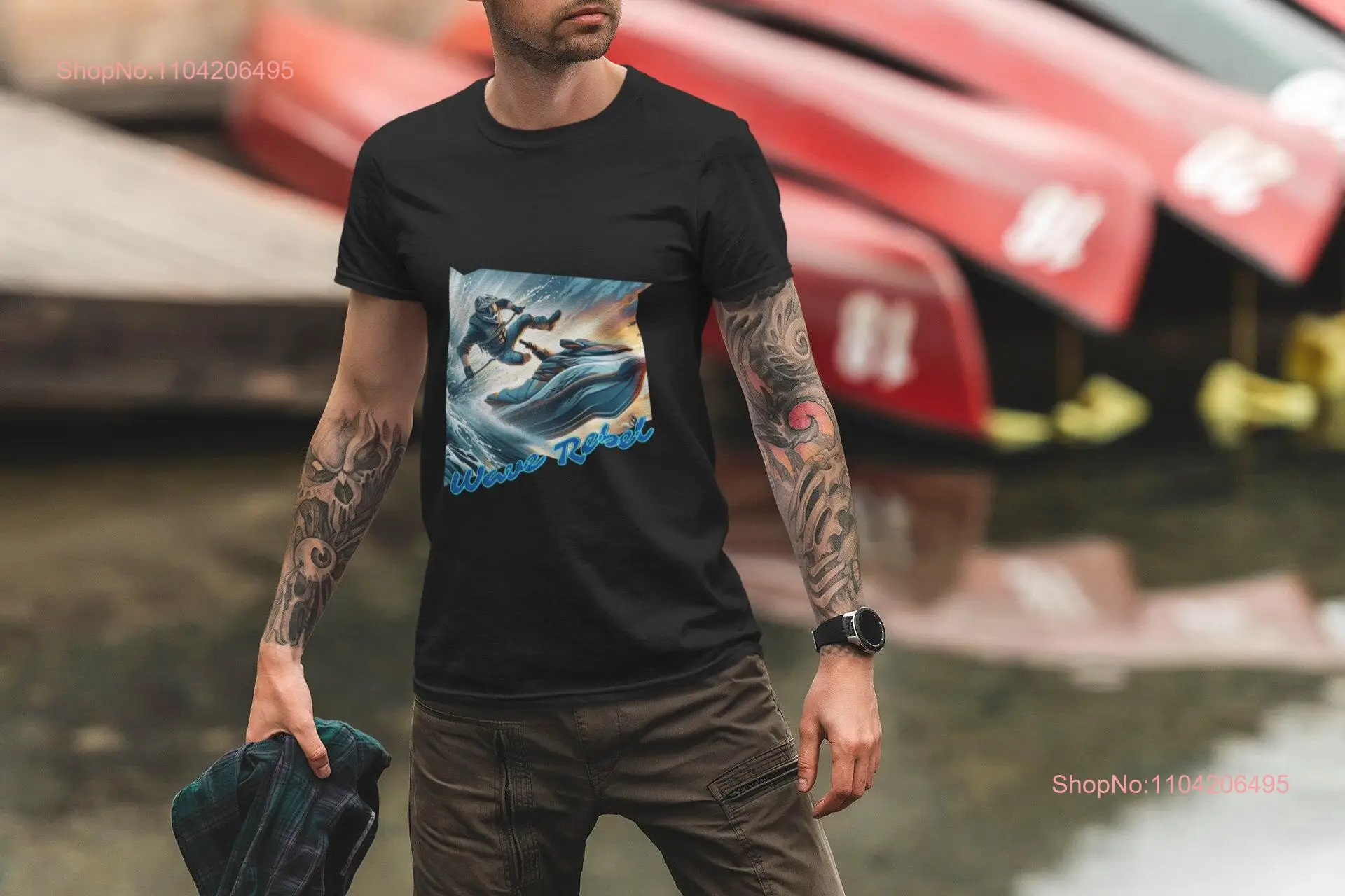 Wave Rebel Jet Ski T Shirt Skier PWC Enthusiasts Summer 2024 Watersports Wipeout long or short sleeves