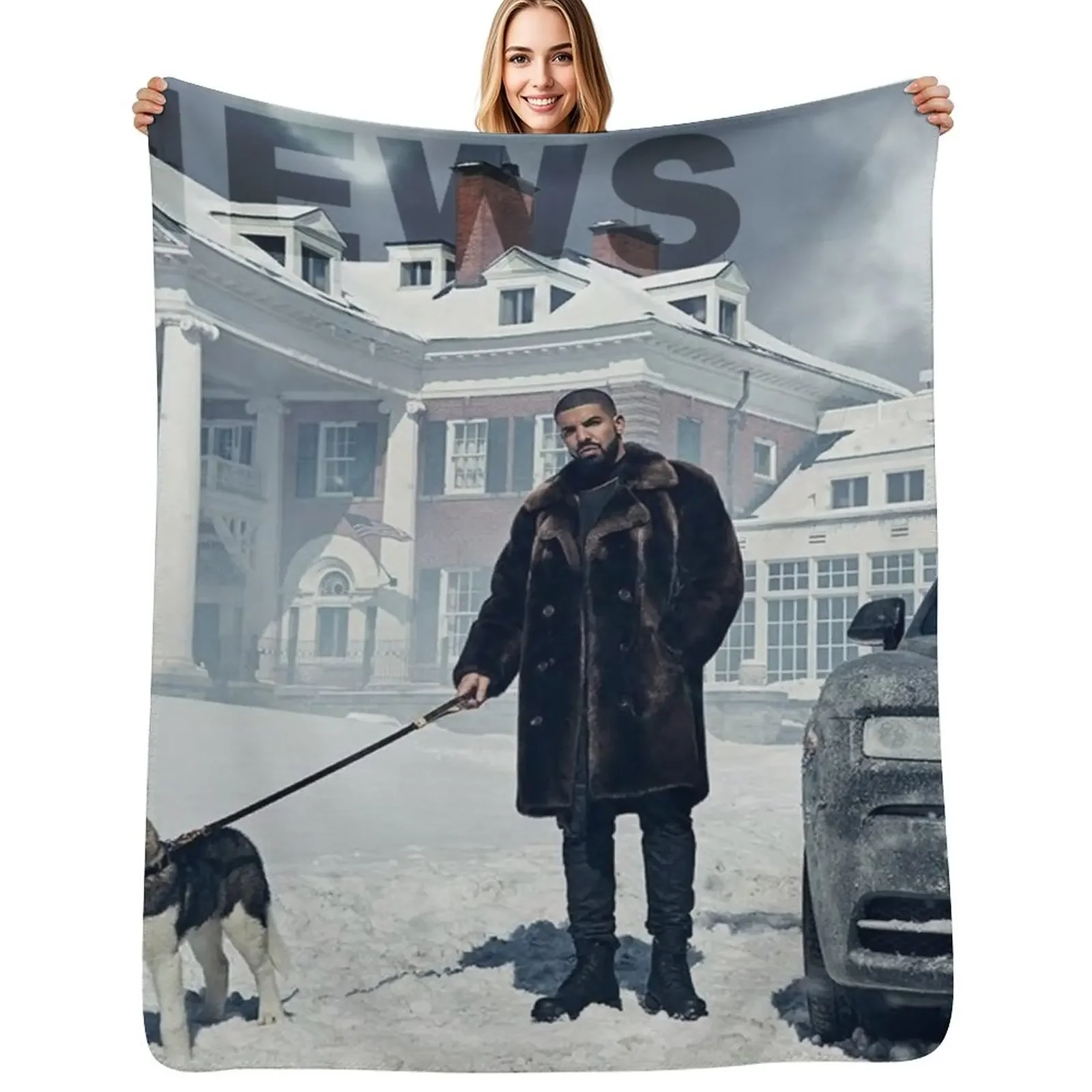 

Drake with Dog Views Tapestry Throw Blanket Sofa Decorative Sofa warm for winter Large Blanket