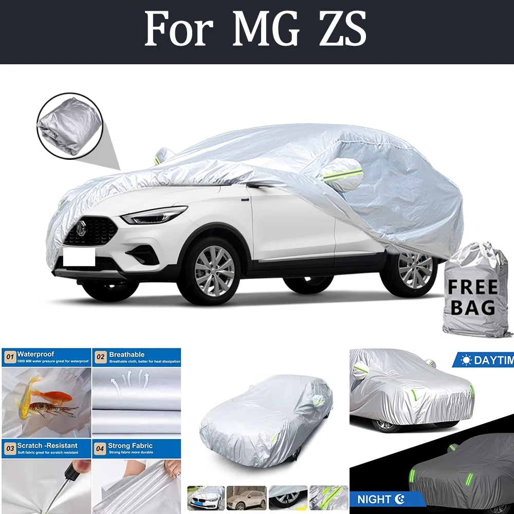 

For MG ZS Car Cover Outdoor Protection Covers Snow Sunshade Waterproof Dustproof Exterior UV Car Accessories