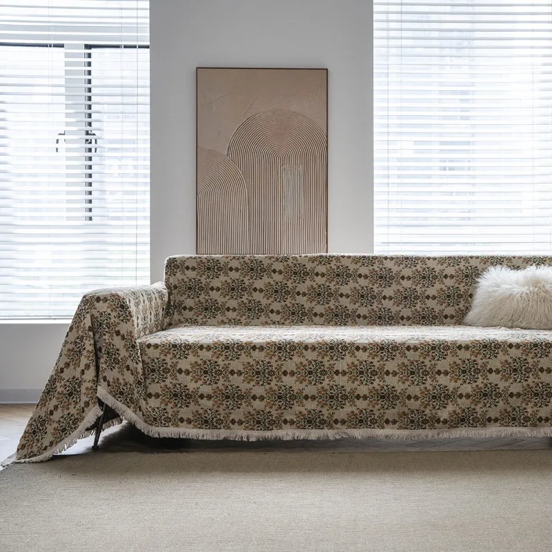 Floral Sofa Cover Cat-Proof Full Wrap Reversible for L-Shaped 2/3/4 Seater Couch Multi-Color Living Room Protector
