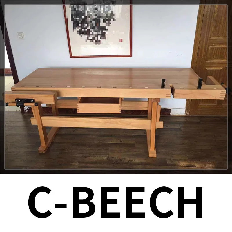 Beech solid wood woodworking table multifunctional woodworking workbench operation table DIY woodworking table tools