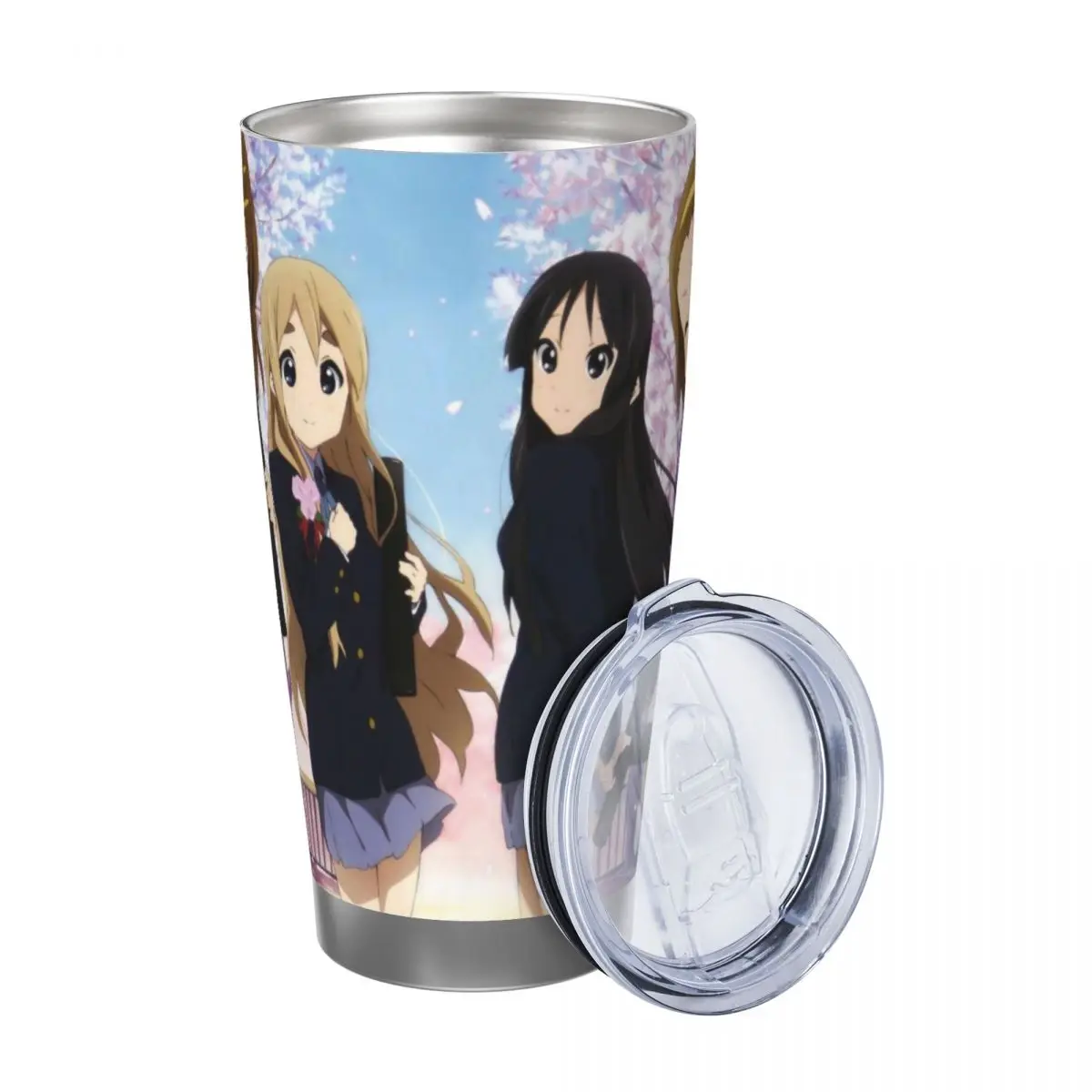 Japanese Anime K-On! 20oz Stainless Steel Car Mug Straw Thermal Iced Travel Cup Vacuum Insulated Coffee Hot Cup