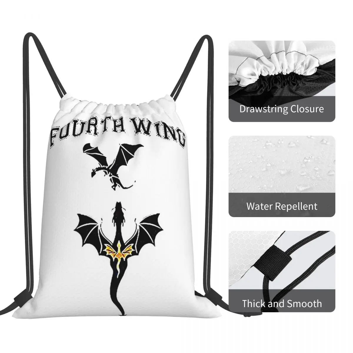 Fourth Wing Bundle Pocket Sports Bag, Sacs à dos multifonctions, Portables, Proximité Wstring, Voyage, Étudiants, Livre