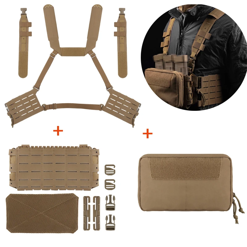 Tactical ARC Chest Rig Kit With ARC V3 Multi-purpose MOLLE Mag Pouch And ARC GP Pouch Quick Release