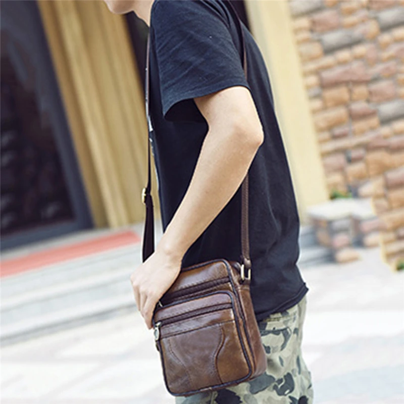 Men Messenger Bags Fashion Business Cowhide Shoulder Bags For Men Genuine Leather Bags High Capacity Handbags 2023 New