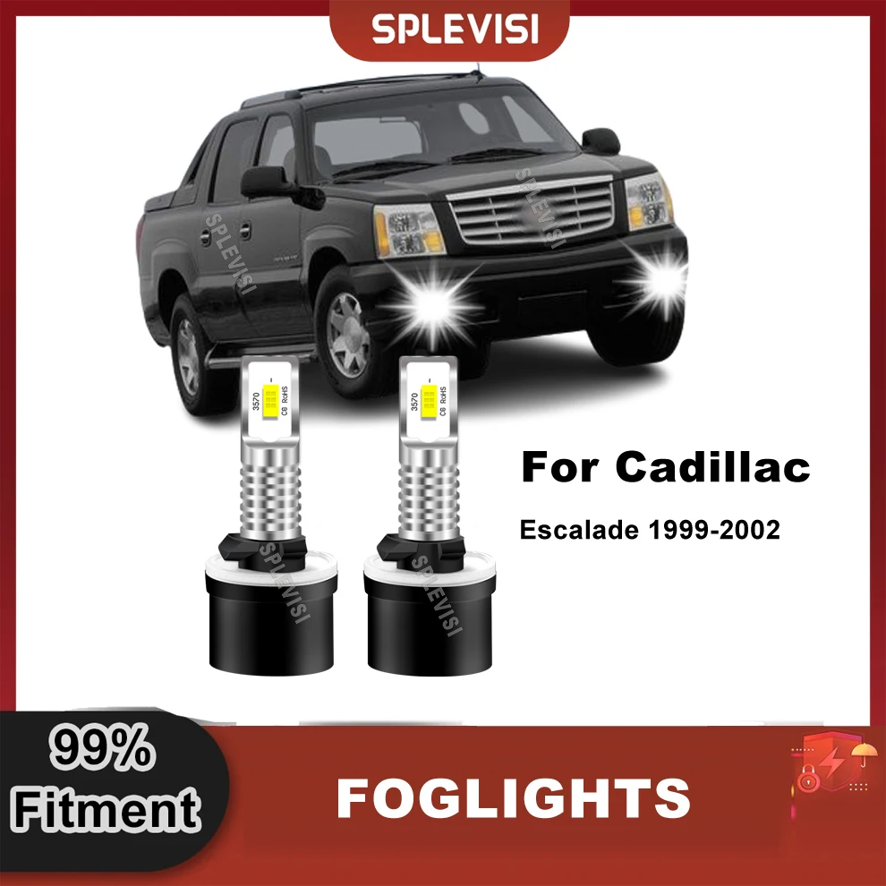 

2x Car LED Fog Light Bulbs HID White 880 899 Replacement For Cadillac Escalade 1999-2002 DeVille 1998-2005