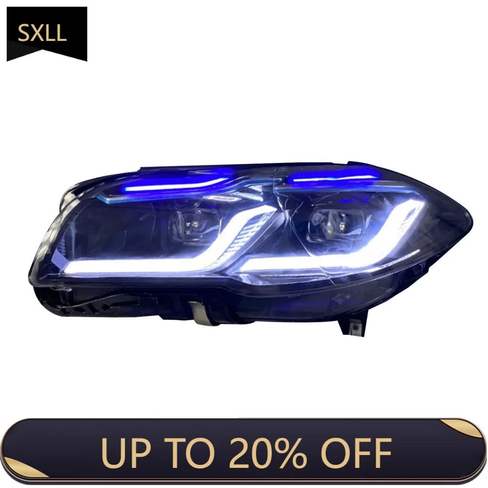 

SXLL 5 серии 2011-2017 F10 F11 F18 520 525 528 530i Полный светоизлучающий диод Обновление фар G30 Стиль сигналов фар