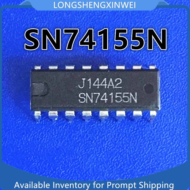 1PCS SN74155N 74155N DIP16 Stock Dual Line 2 To 4 Decoder Multiplexer Original