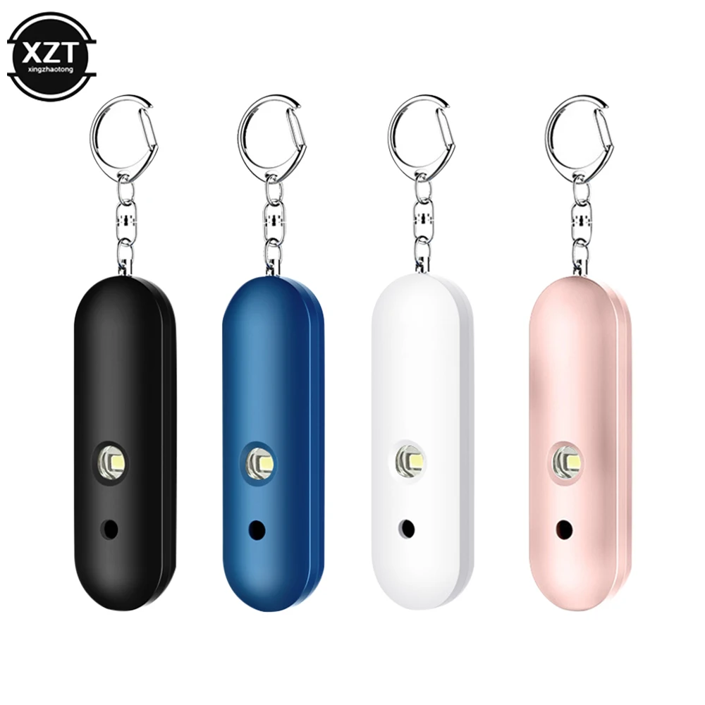 Pocket Alarm Personal self-defense Alarm 130dB Double Horn LED Stroble Siren Waterproof Keychain Emergency Women Alarm