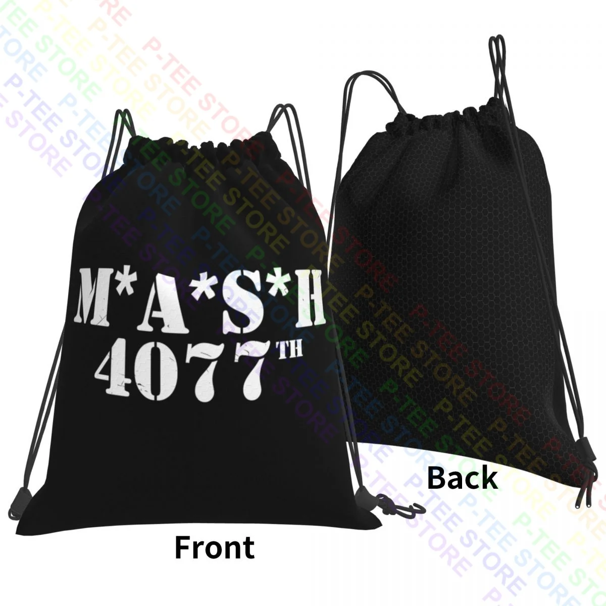 Mash afligido logo 4077 tv mostrar militar drawstring sacos de ginásio saco quente dobrável 3d impressão sacos para viagens