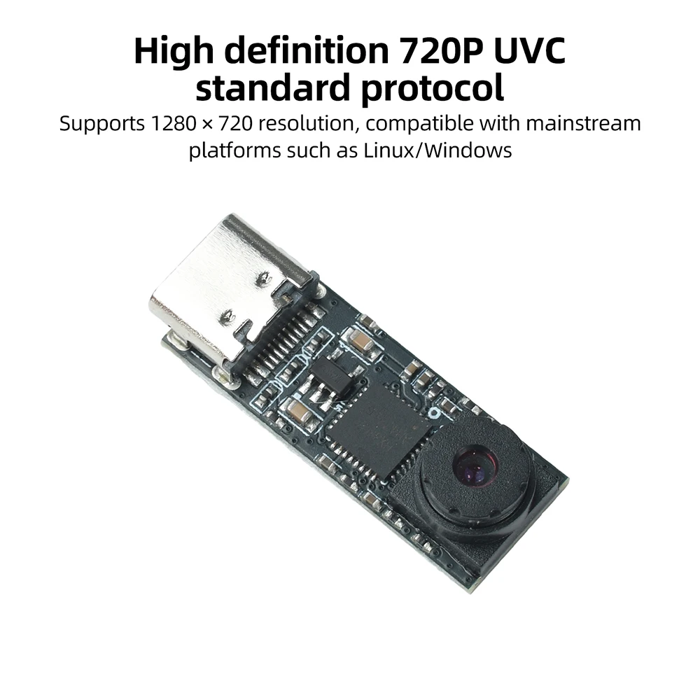 Mini USB Type-C Camera Module for ESP32S3 Win 10 11 Android 720P 1280*720 1MP 65° M5-CSP Lens for ESP32-S3 Development Board