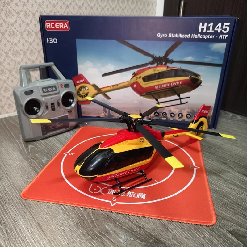 Rc Helicopter C190 Zeskanaals Single-Propeller Flybarless Helikopter Twee Borstelloze Motoren Zes-As Gyroscoop kerstcadeaus