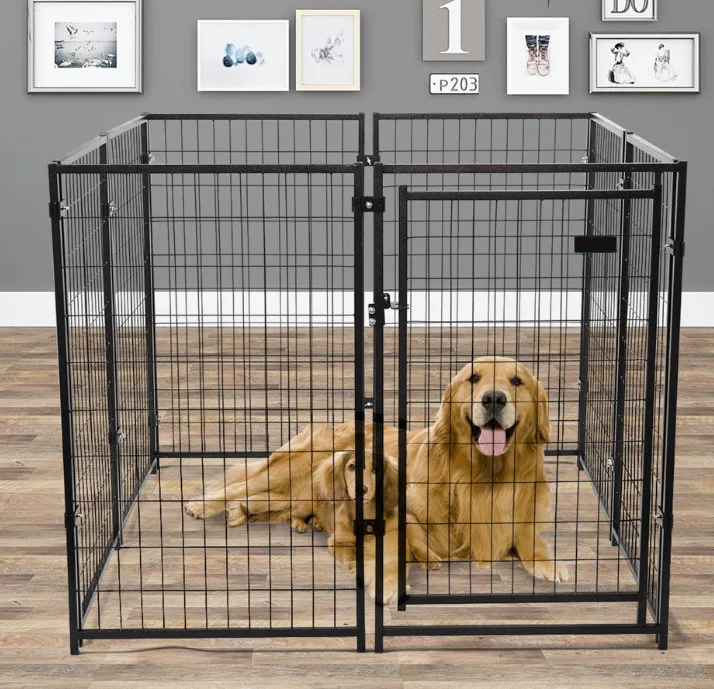 Large Outdoor Galvanized Steel Dog Cage Metal Fence Dog Isolation Fence Wire Mesh Pet Run House Heavy Duty Dog Kennel