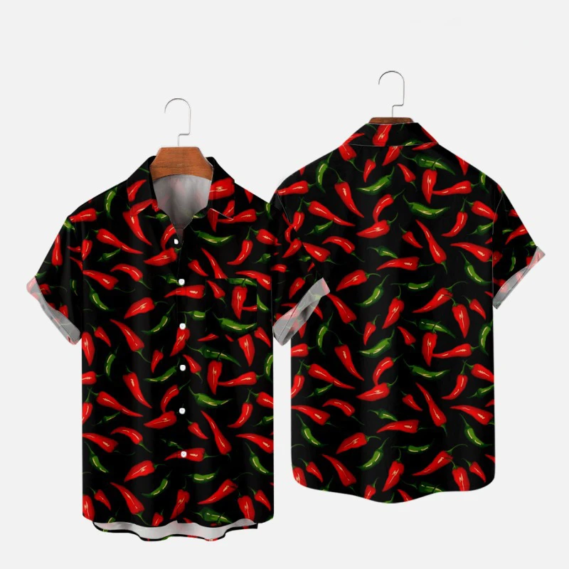 Camisas estampadas de diseñador para hombres, ropa de viaje de gran tamaño, Playa hawaiana, Harajuku, Aurora, verano, 2024